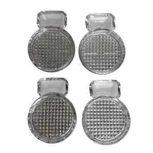 Sip N Smoke Cut Glass Coasters Side Ashtray Mid Century Modern Retro Lot of 4